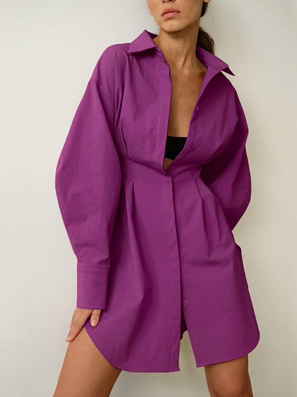 Casual elegante overhemdjurk