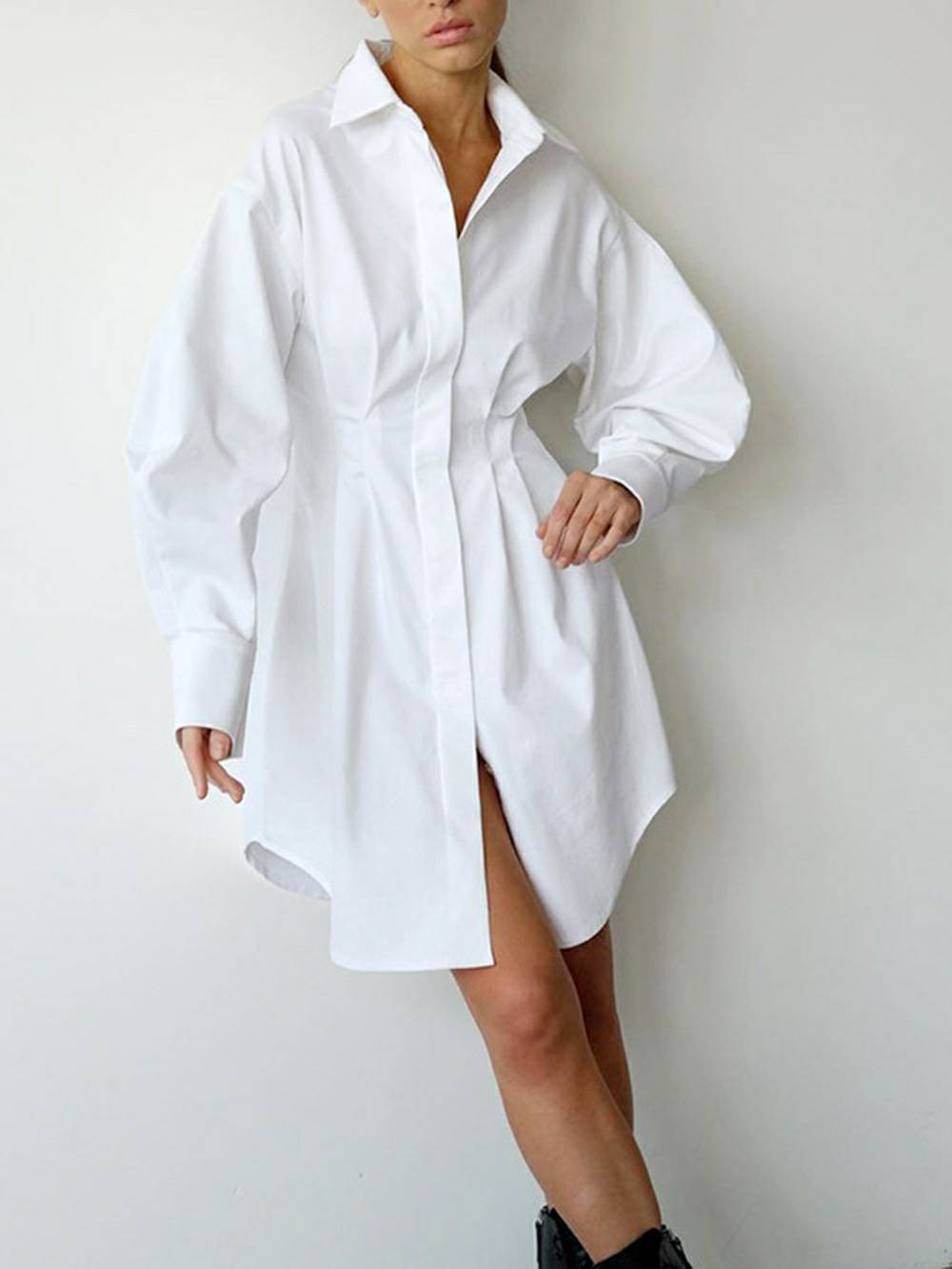 Casual elegante overhemdjurk