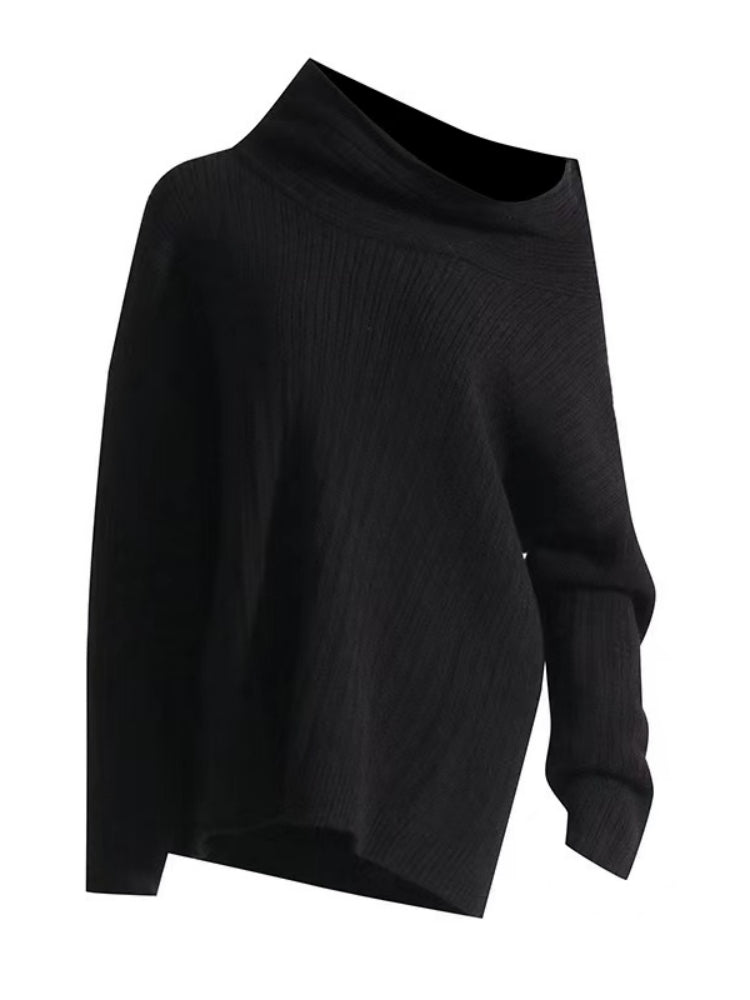 Oversized hoge gebreide trui