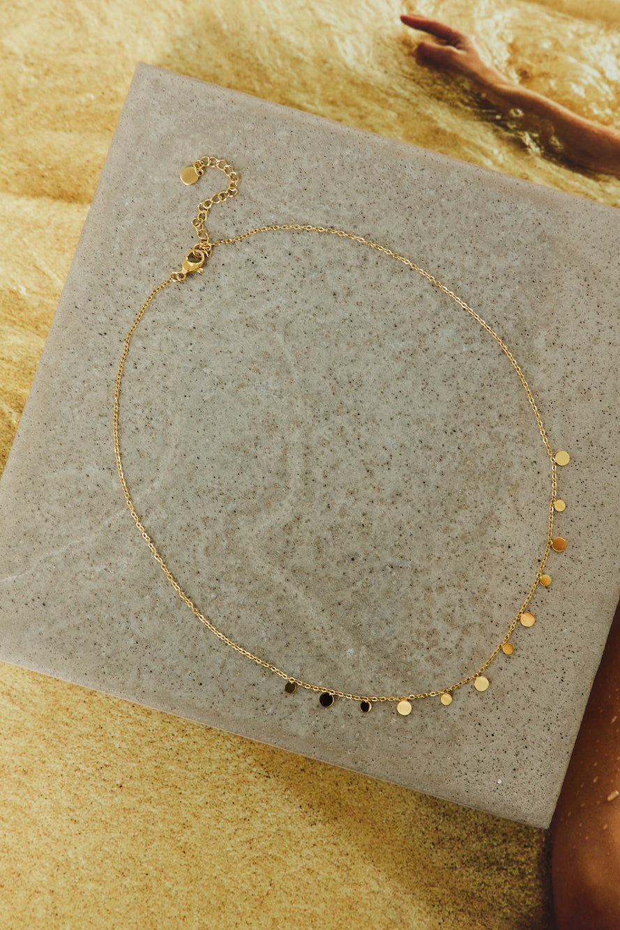 Goud vergulde tinten ketting