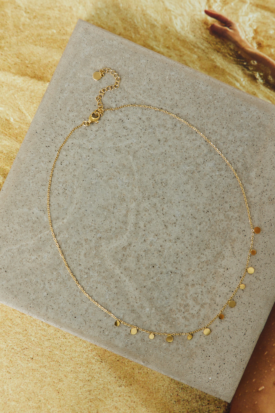 Goud vergulde tinten ketting