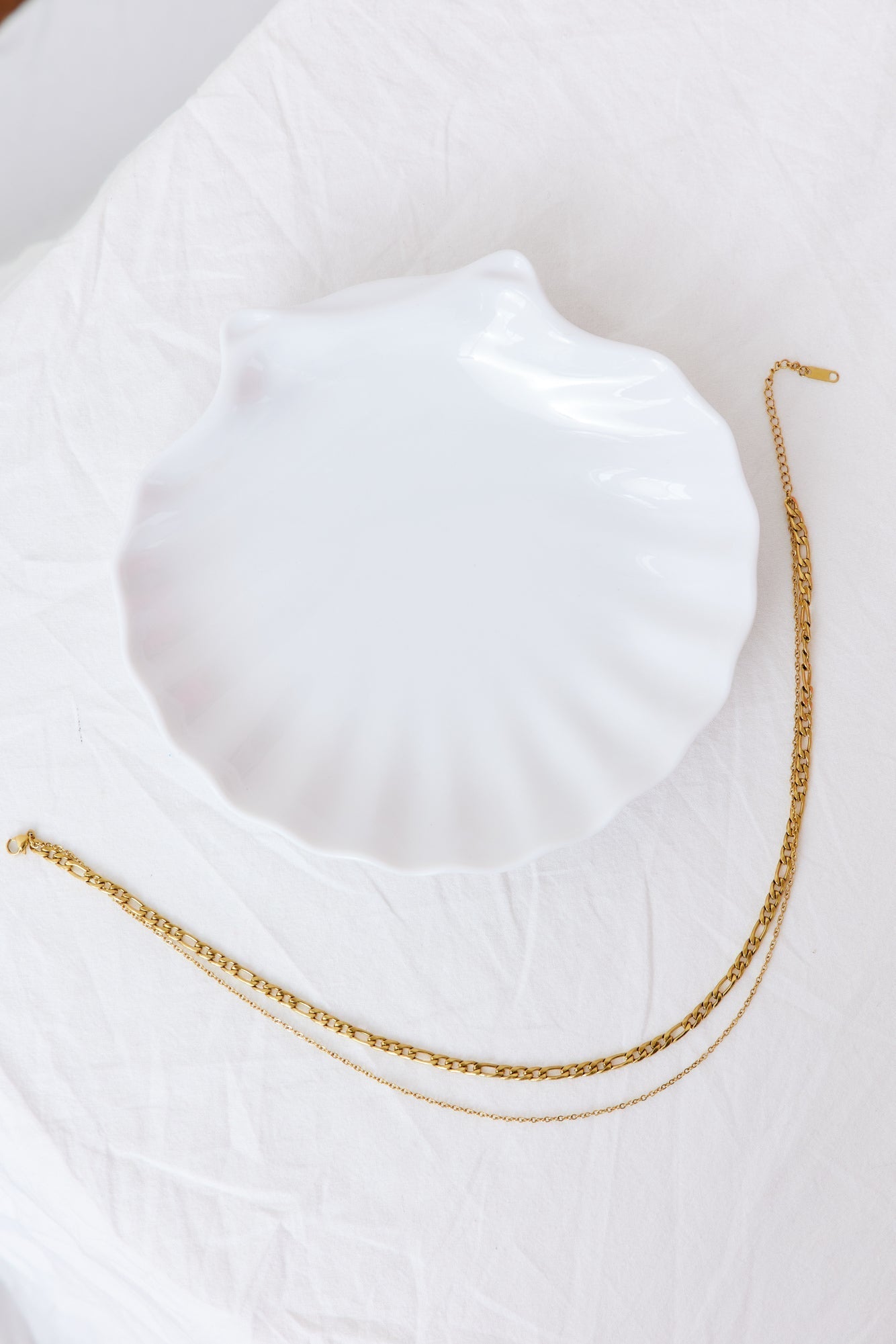 Goud vergulde dubbele ketting