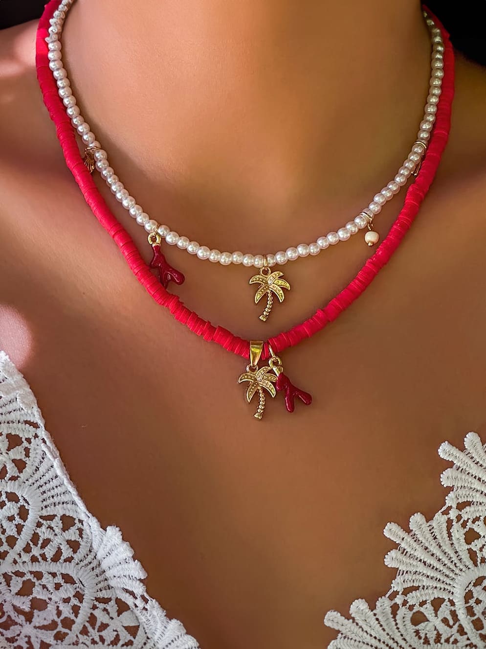 Tahiti Sunset Pearl Beach ketting goud