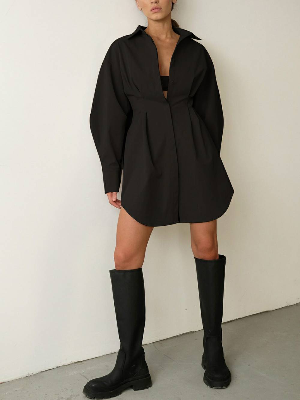 Casual elegante overhemdjurk