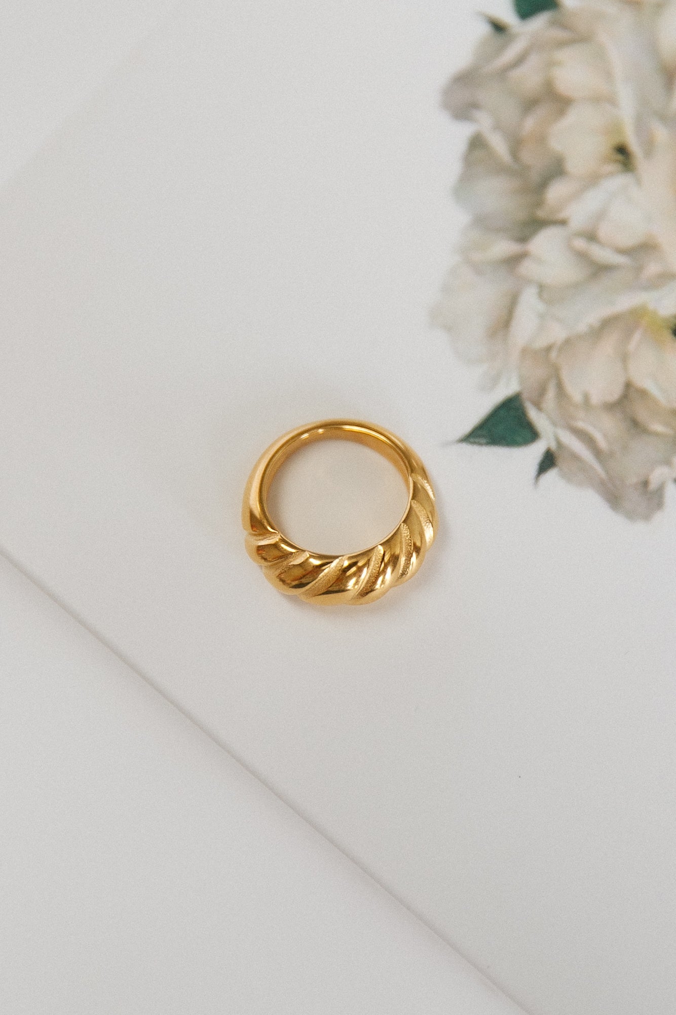 Goud vergulde ring