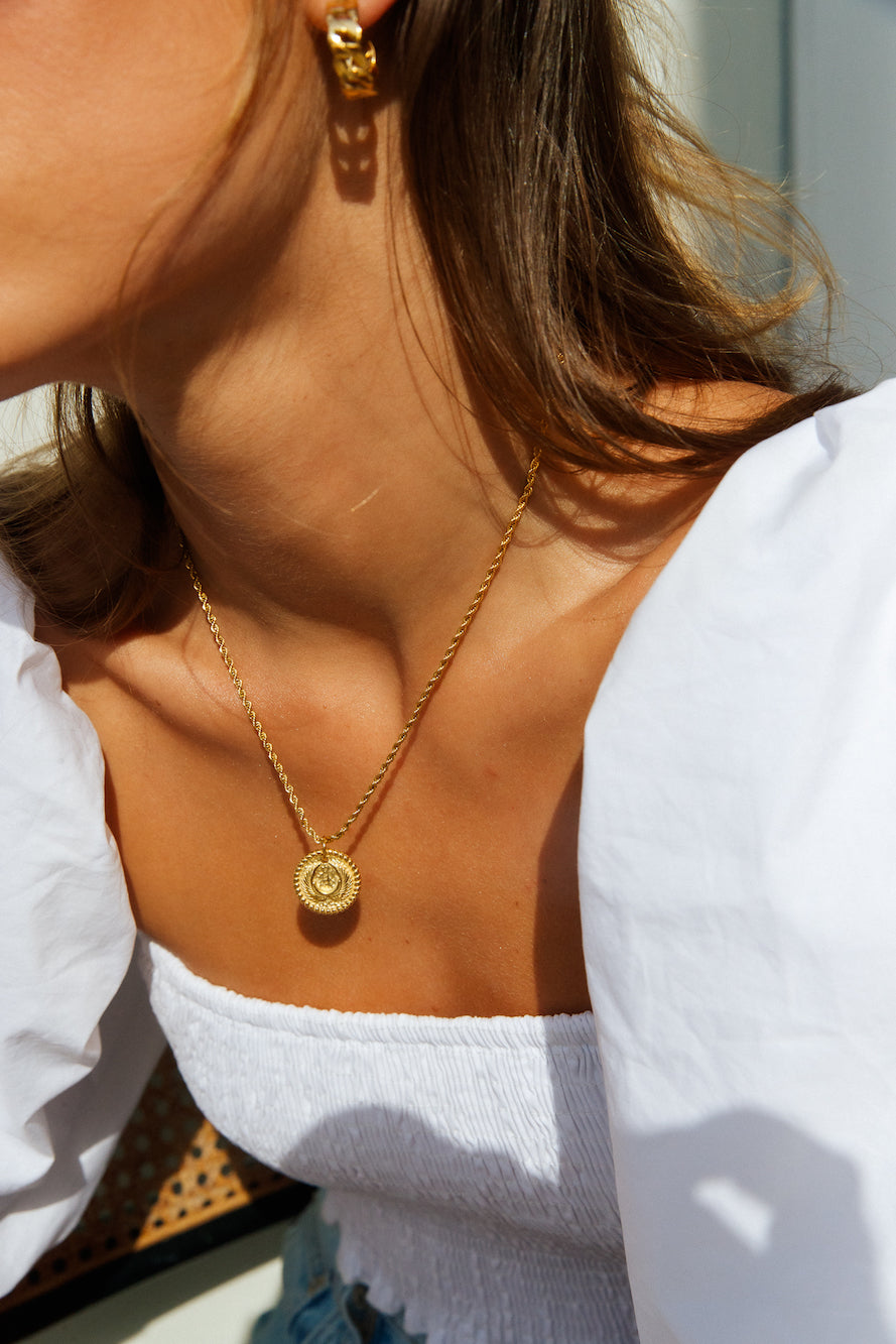 Goud vergulde ketting met levenshanger