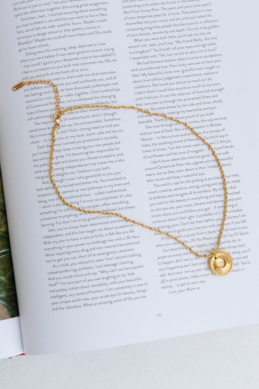 Goud vergulde ketting met levenshanger