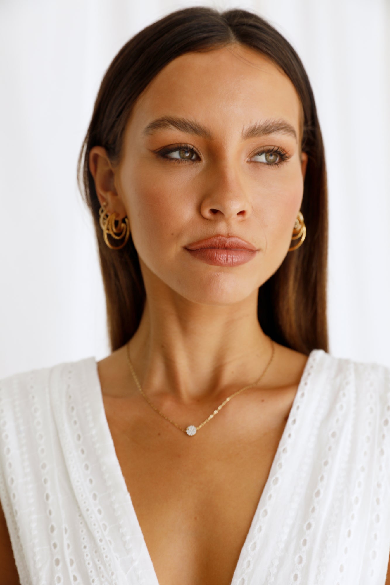 Goud vergulde ketting met druppelhanger