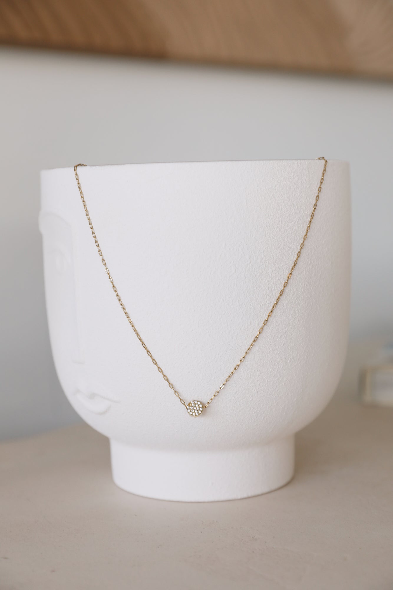 Goud vergulde ketting met druppelhanger