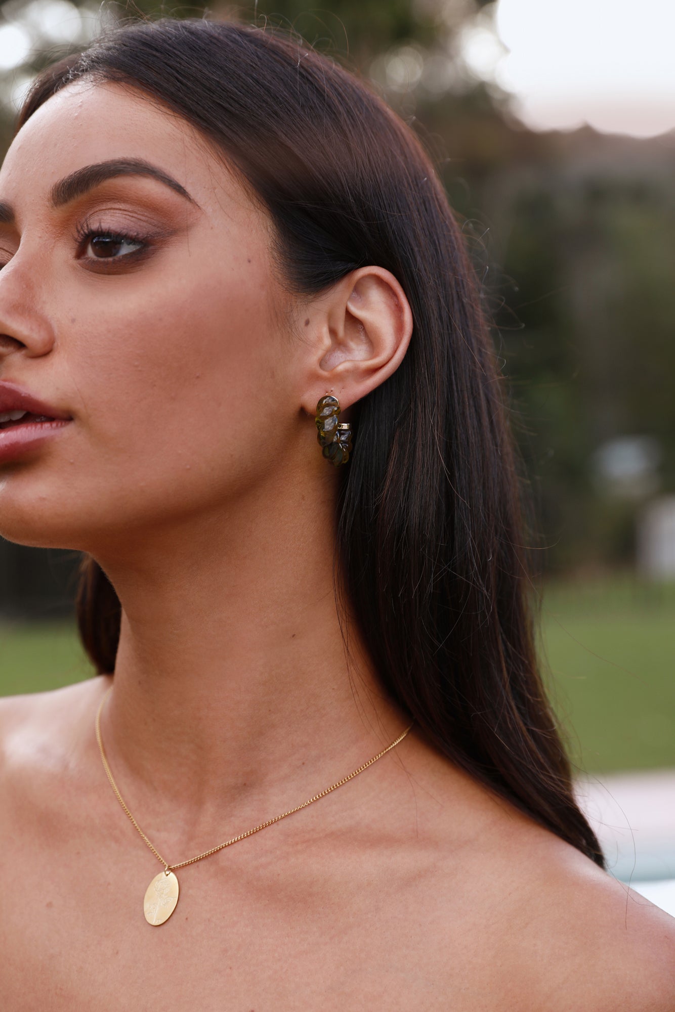 Goud vergulde ketting met roos