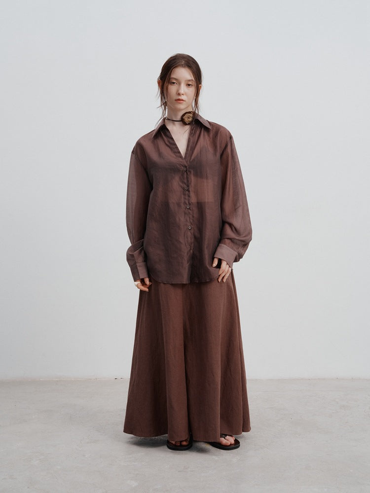 Lichtgewicht zonwerend shirt met lange mouwen
