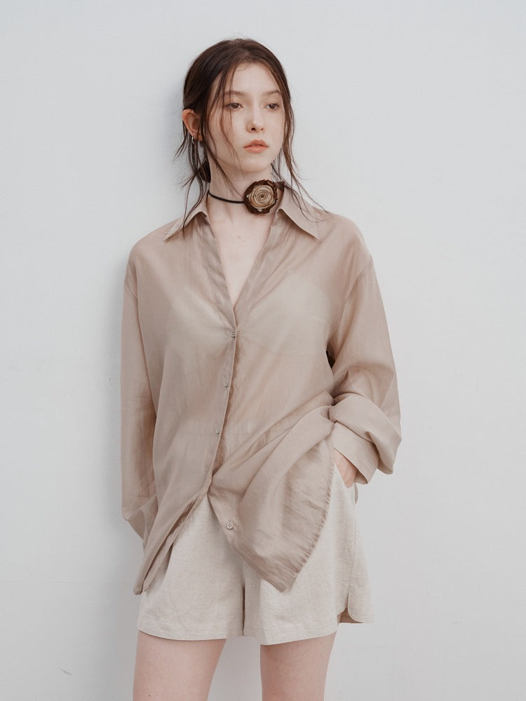 Lichtgewicht zonwerend shirt met lange mouwen