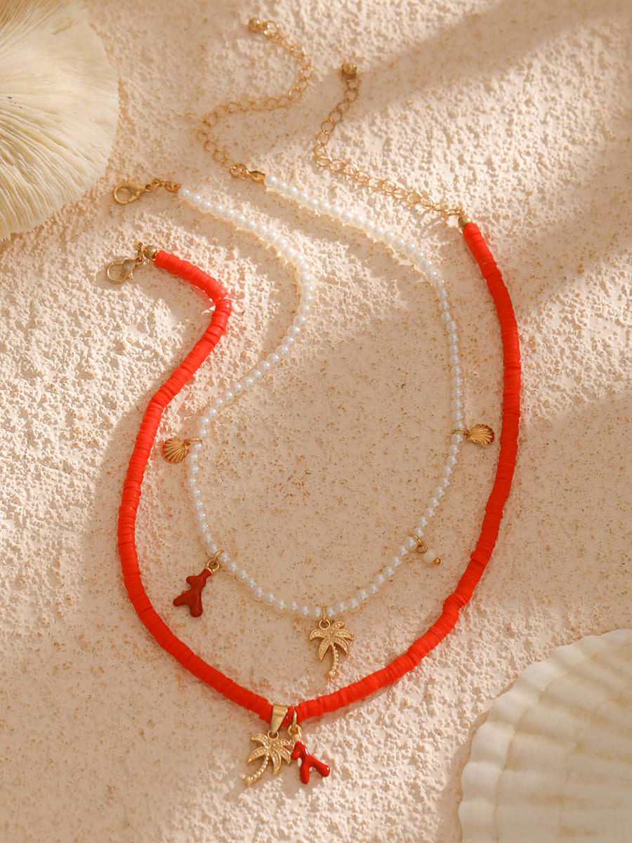 Tahiti Sunset Pearl Beach ketting goud