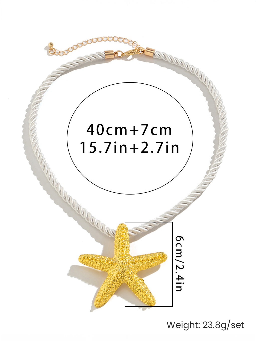 Santorini zeester ketting ~ goud