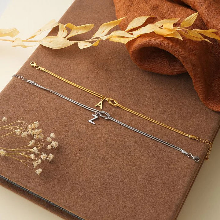 Gepersonaliseerde liefdesknoop armband